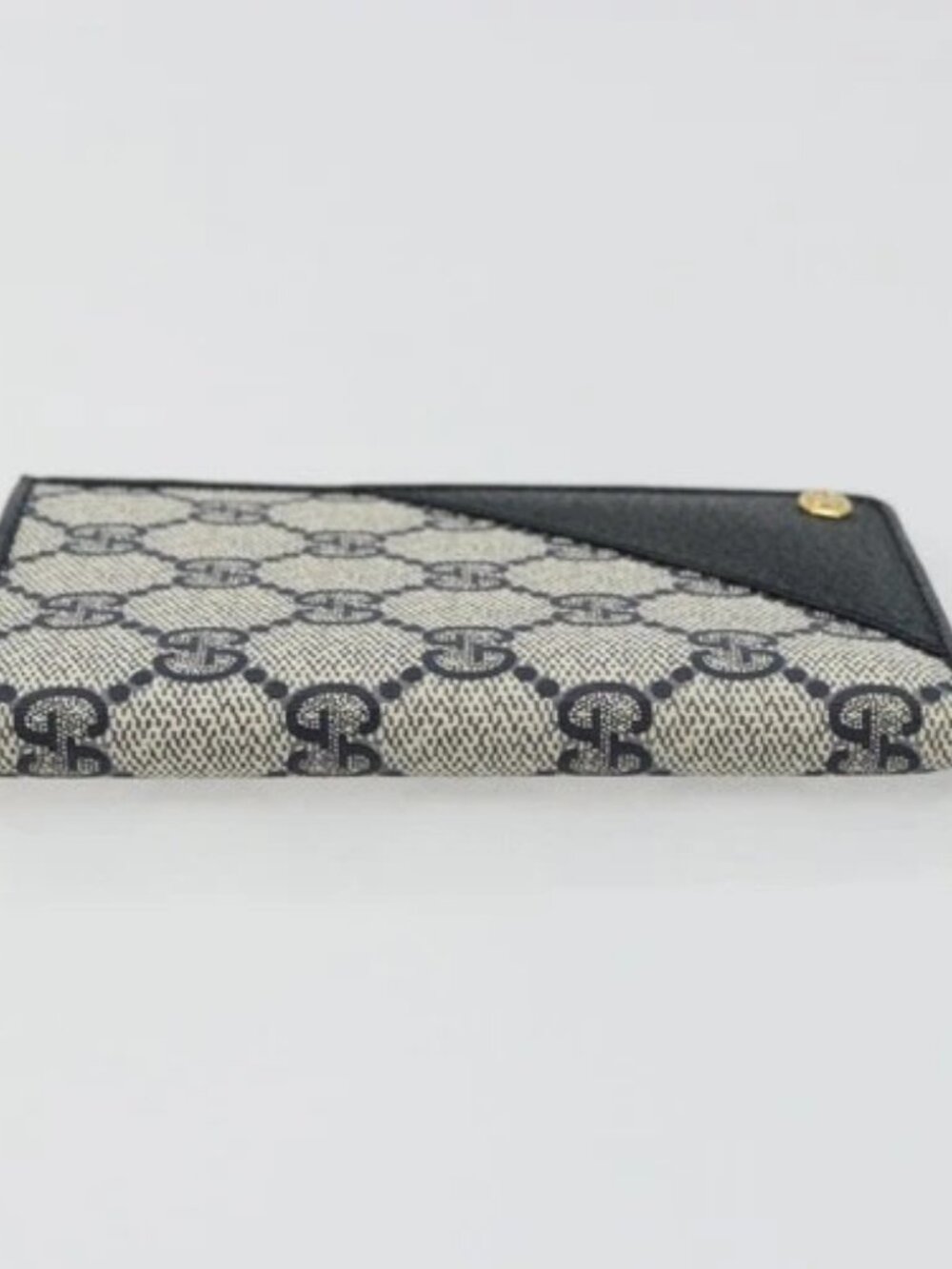 GUCCI GG Supreme Compact Wallet PVC Navy Auth 178789A - Picture 4 of 16